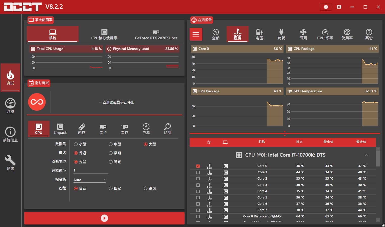 电脑硬件检测工具 OCCT v11.0.16 绿色版
